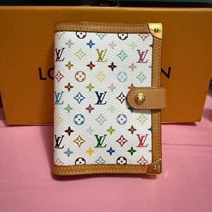 Louis Vuitton White Murikami Agenda